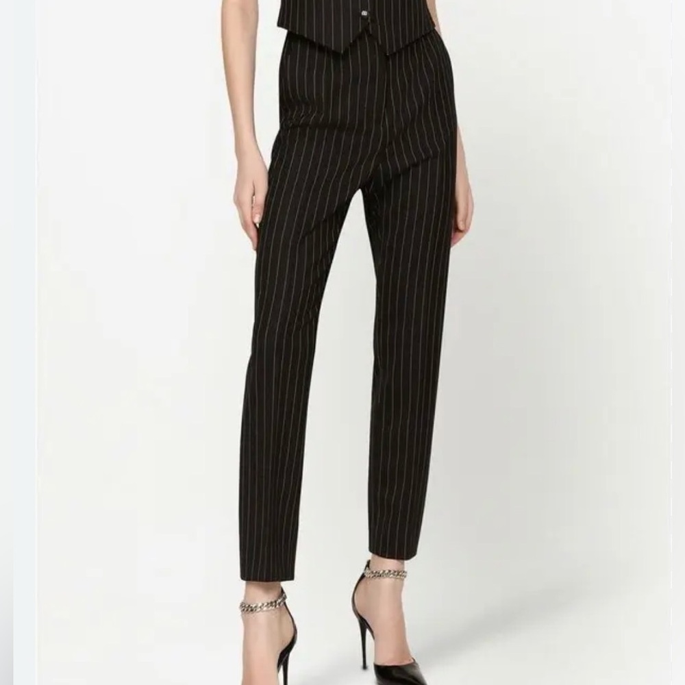 Y2K D&G Women’s Black Pinstripe Tailored Pants